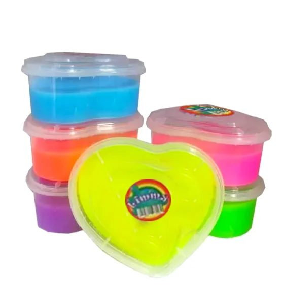 Kalp Slime Oyun Jeli Ele Yapışmaz Eğitici Oyun Seti - 2 Adet
