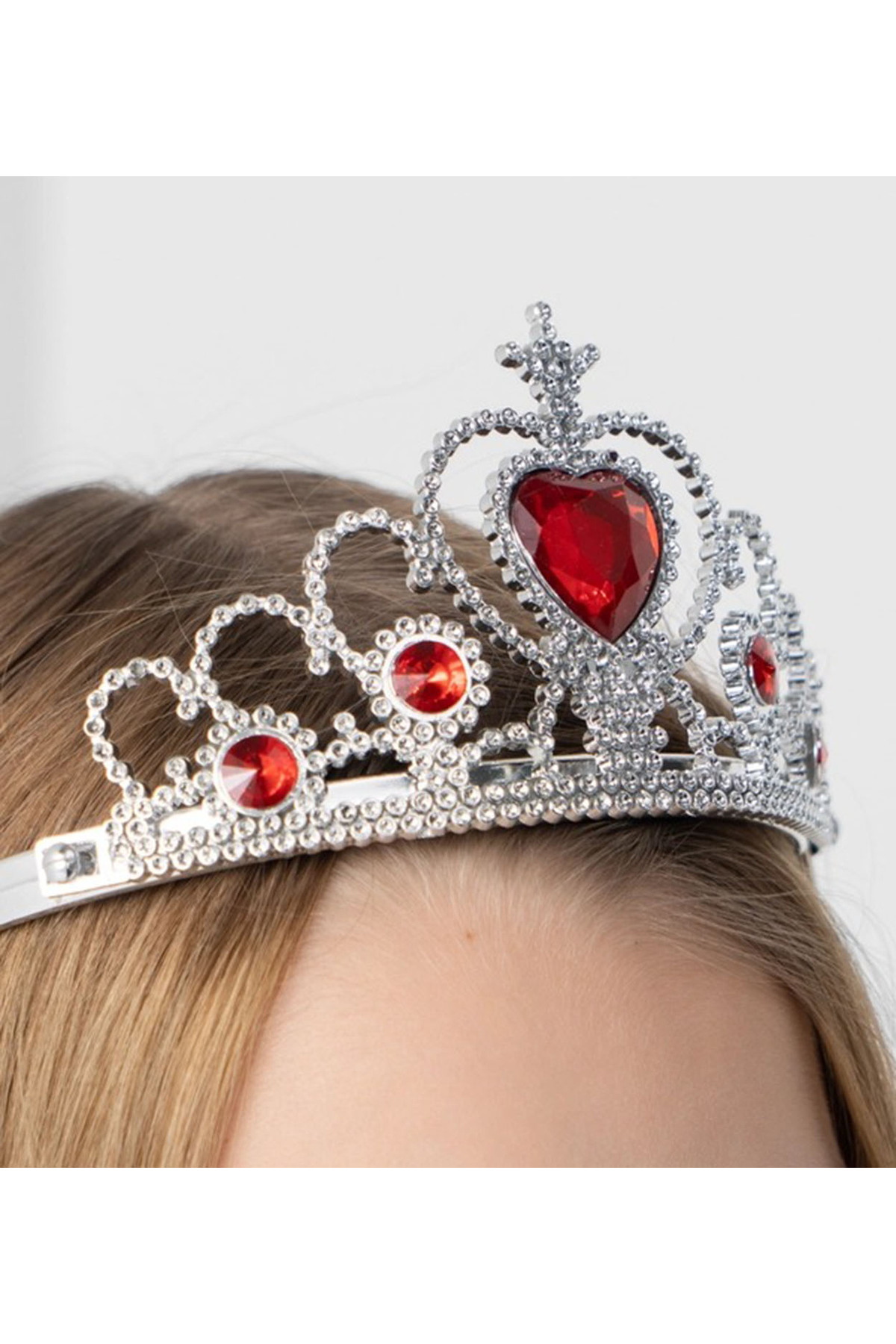 Samur Kalp Taşlı Kırmızı Renk Karlar Ülkesi Elsa Anna Frozen Tacı