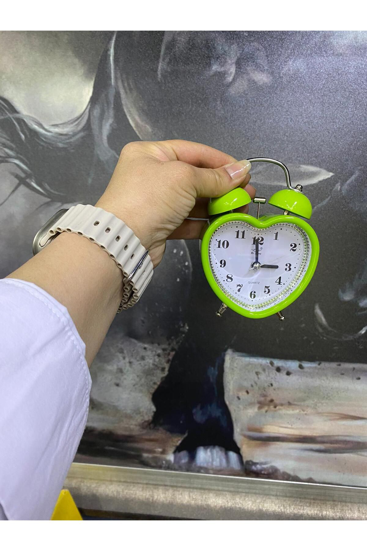 Elif Aksesuar Kalp Temalı Çalar Saat