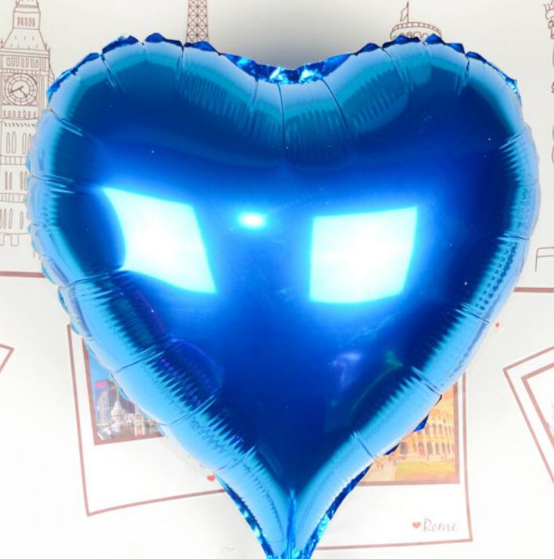 Kalp Uçan Balon Folyo Mavi 80 cm 32 inç TdrTR