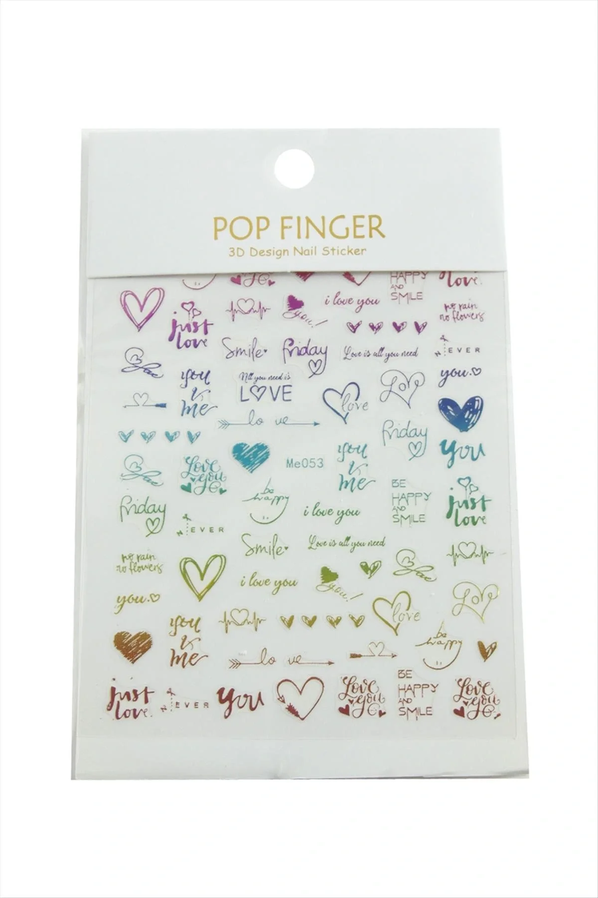 Kalp Yazılı Tattoo Dövme Sticker