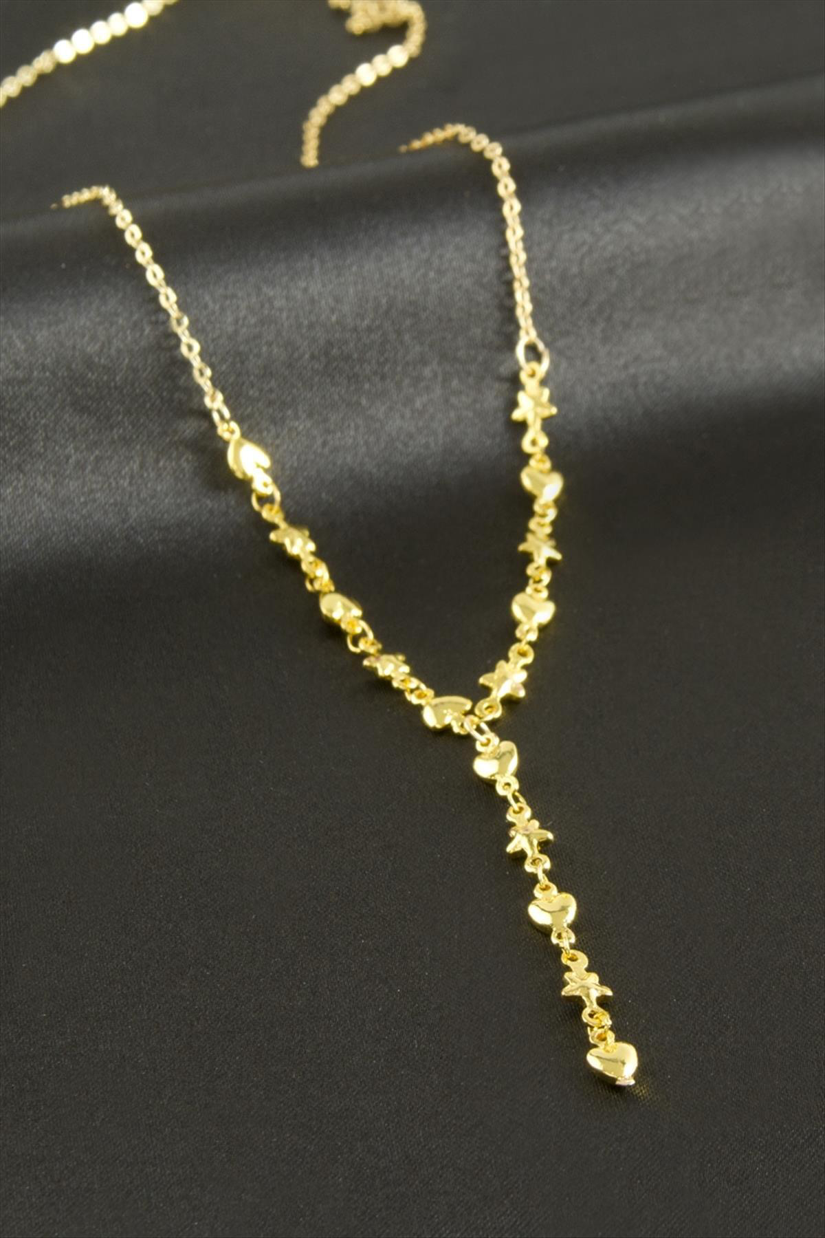 Kalp Yıldız İnci Y Kolye