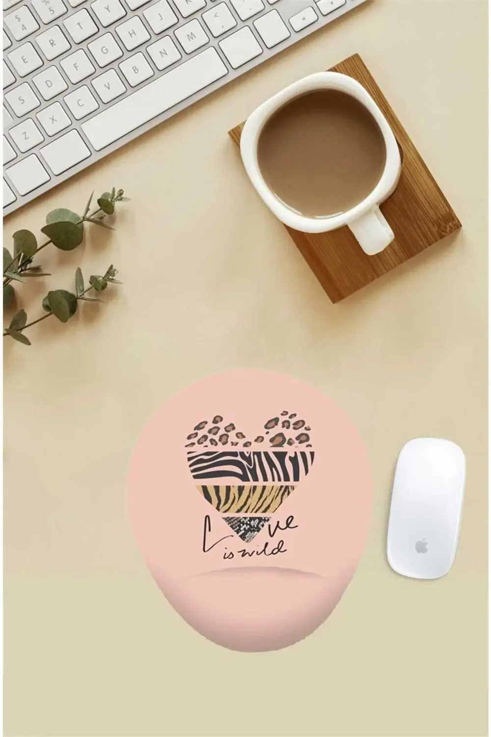 Kalpli Hayvan Desenli Bilek Destekli Mouse Pad