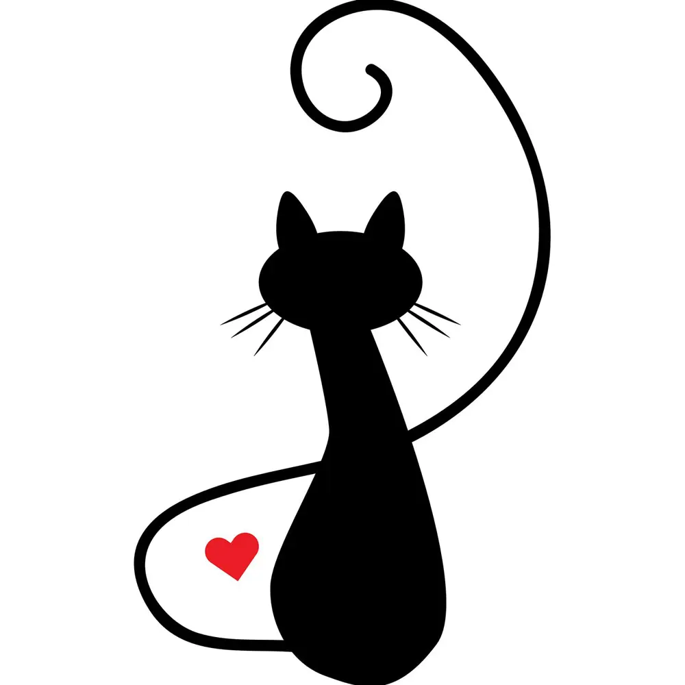 KALPLİ KEDİ FOLYO STİCKER DERSTV735