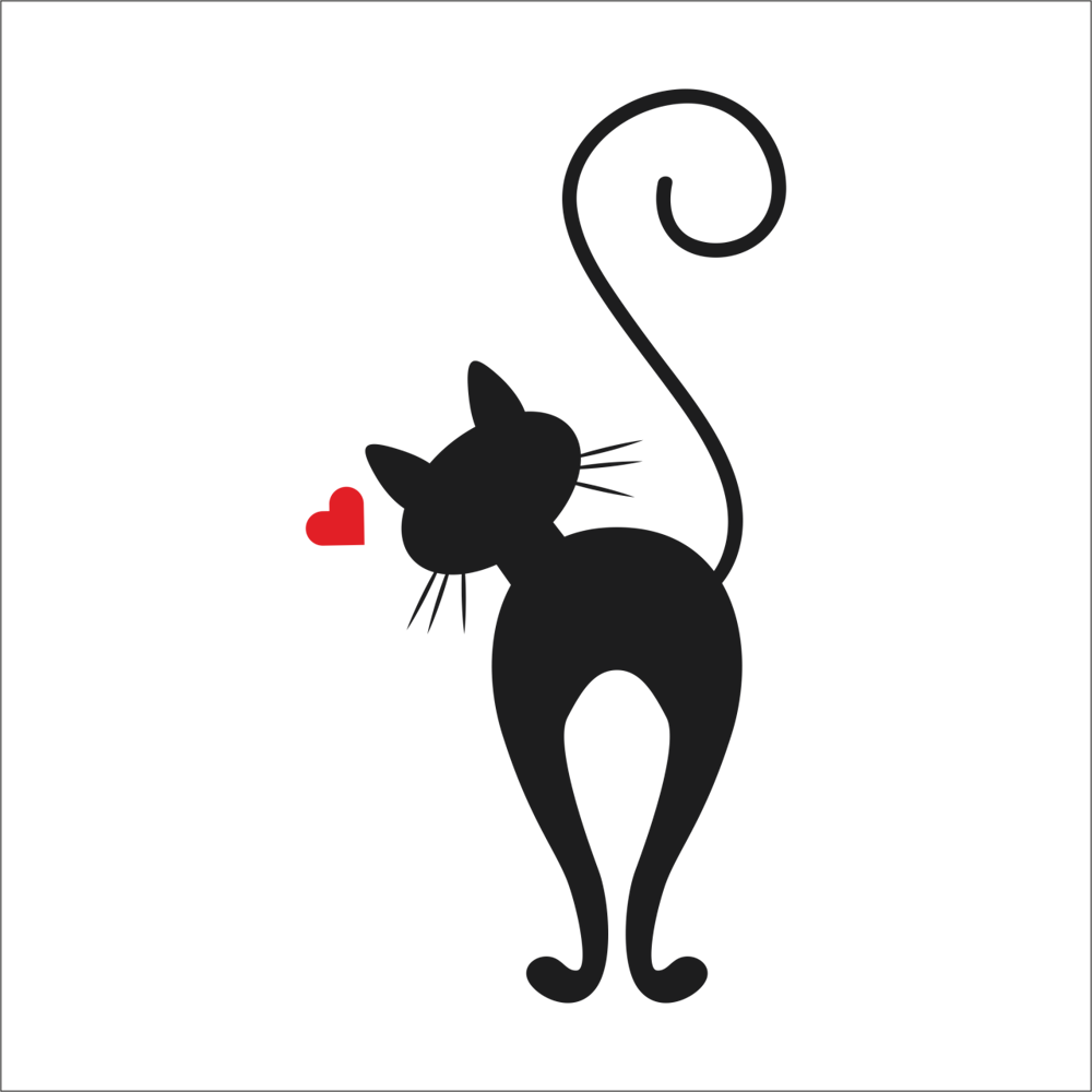 KALPLİ KEDİ FOLYO STİCKER DERSTV736