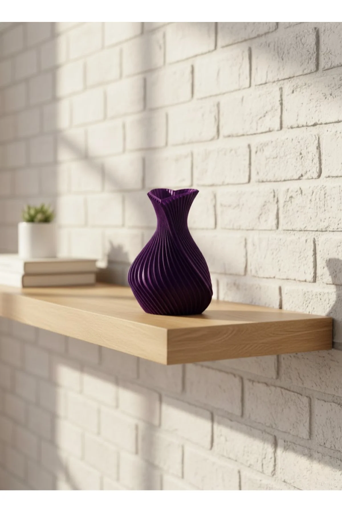 Kalpli Mor Mini Vazo 5 Cm Dekoratif Masa Üstü Aksesuar