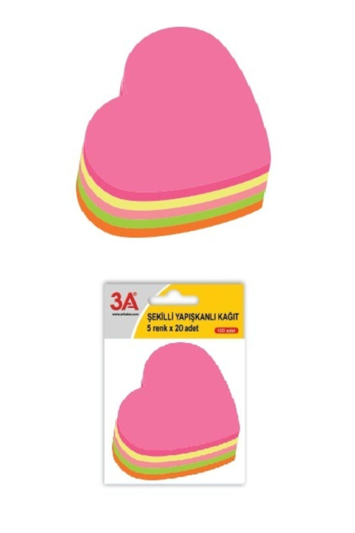 3A Kalpli Post İt, Renkli Yapışkanlı Not Kağıdı