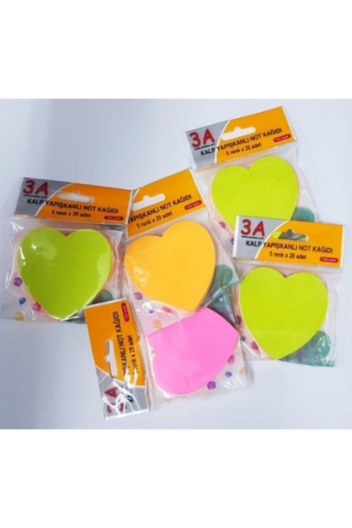 3A Kalpli Post İt, Renkli Yapışkanlı Not Kağıdı
