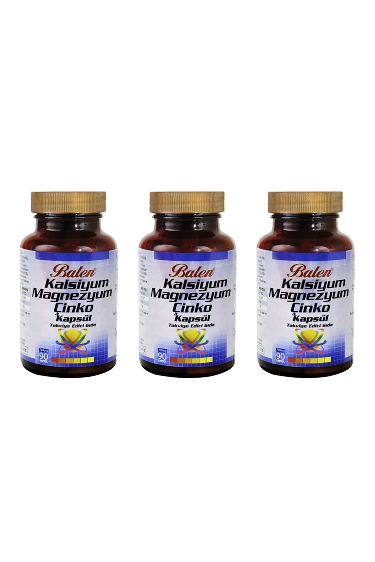 Kalsiyum Magnezyum Çinko 709 Mg 90 Kapsül X 3 Adet