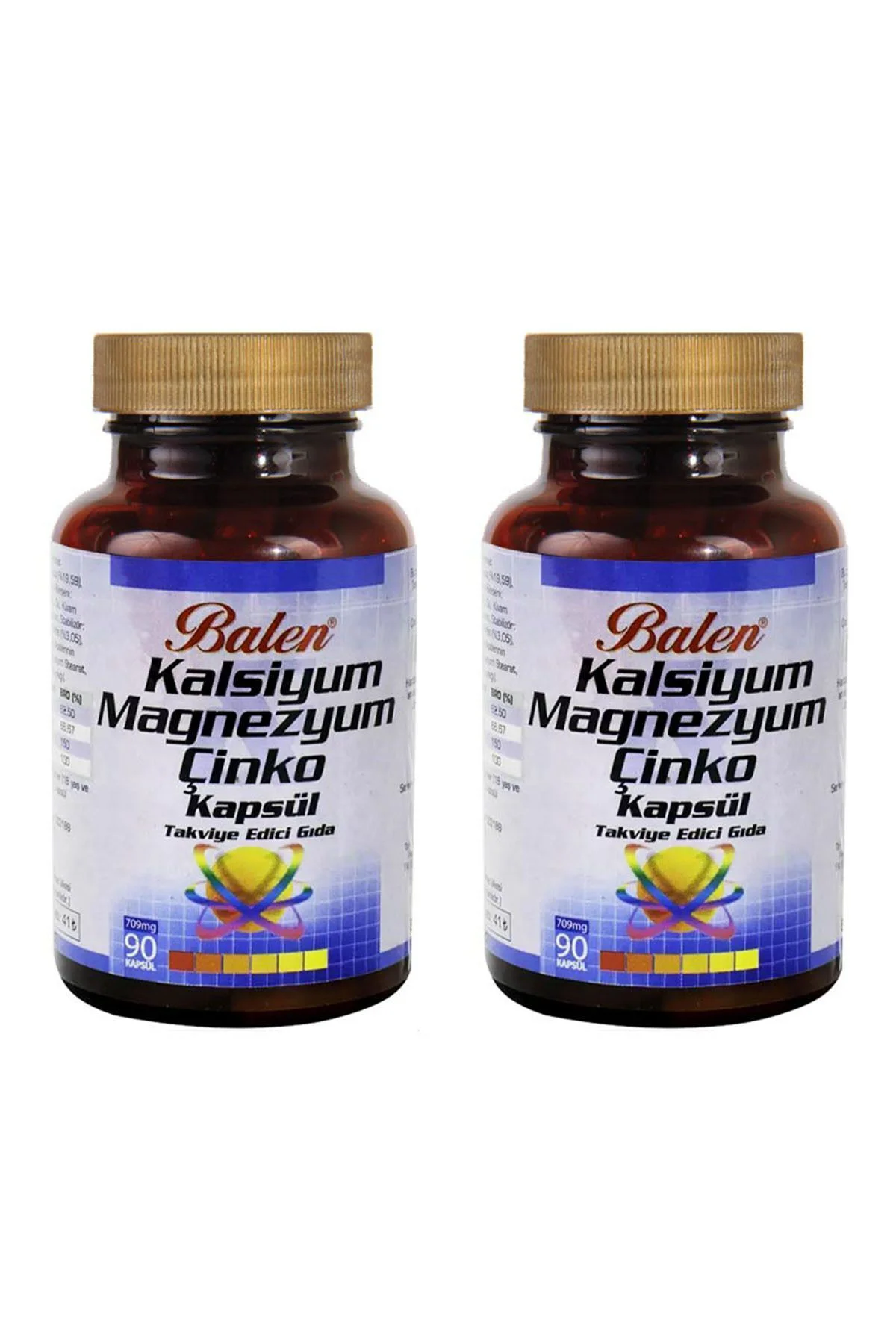 Kalsiyum Magnezyum Çinko 709 Mg 90 Kapsül X 2 Adet