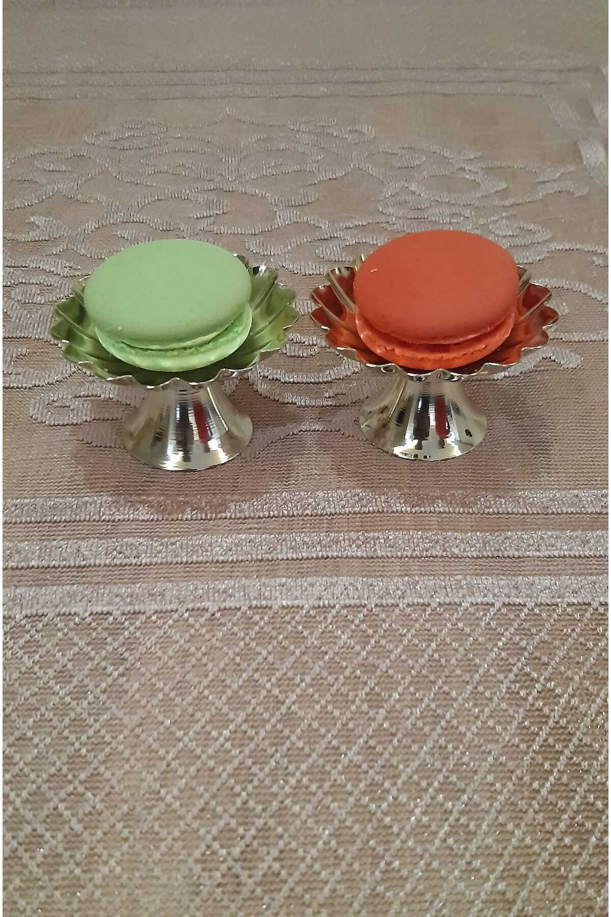 Han Metal Kalteli Gümüş Kaplamalı 6 Lı Lokumluk Makaronluk Kahve Yanı Sunum