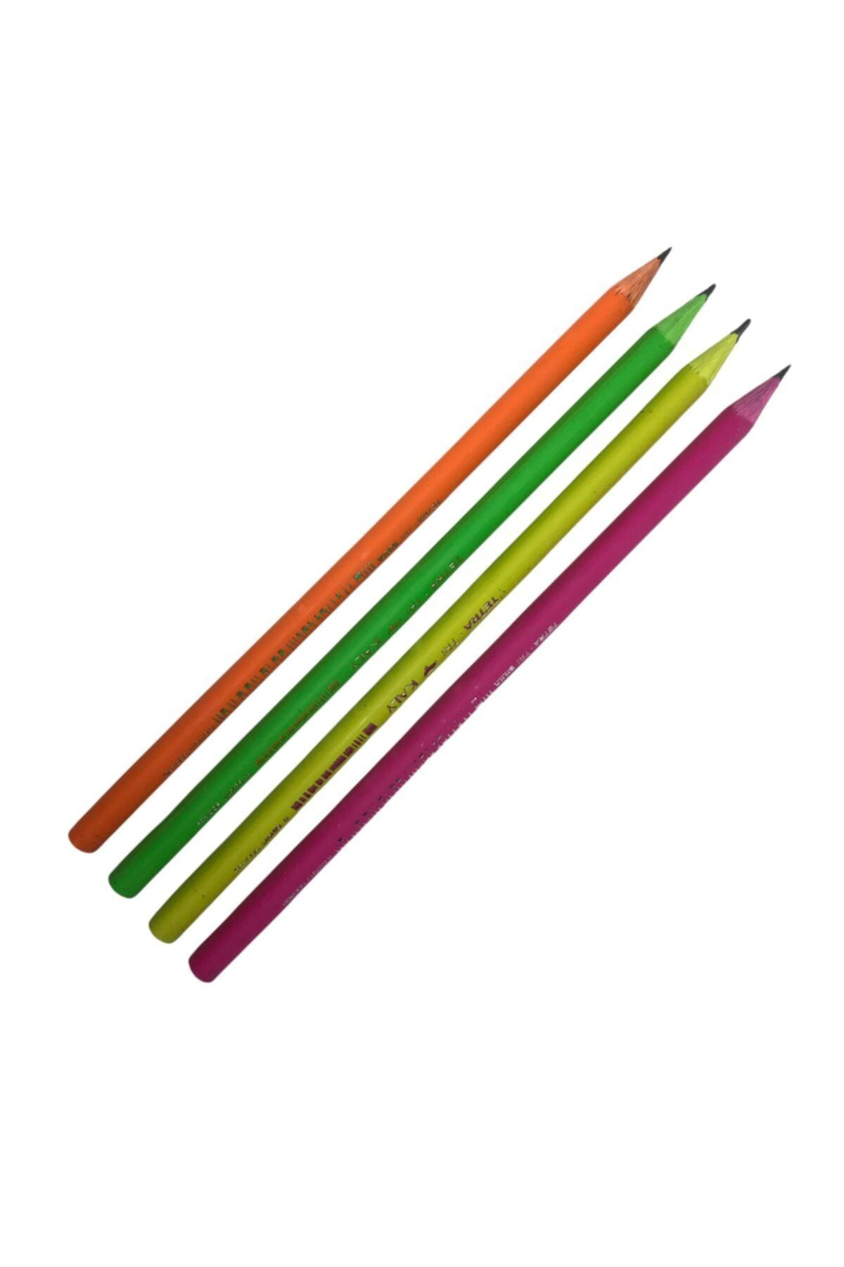 Kaly Üçgen Neon Kurşun Kalem 4'lü