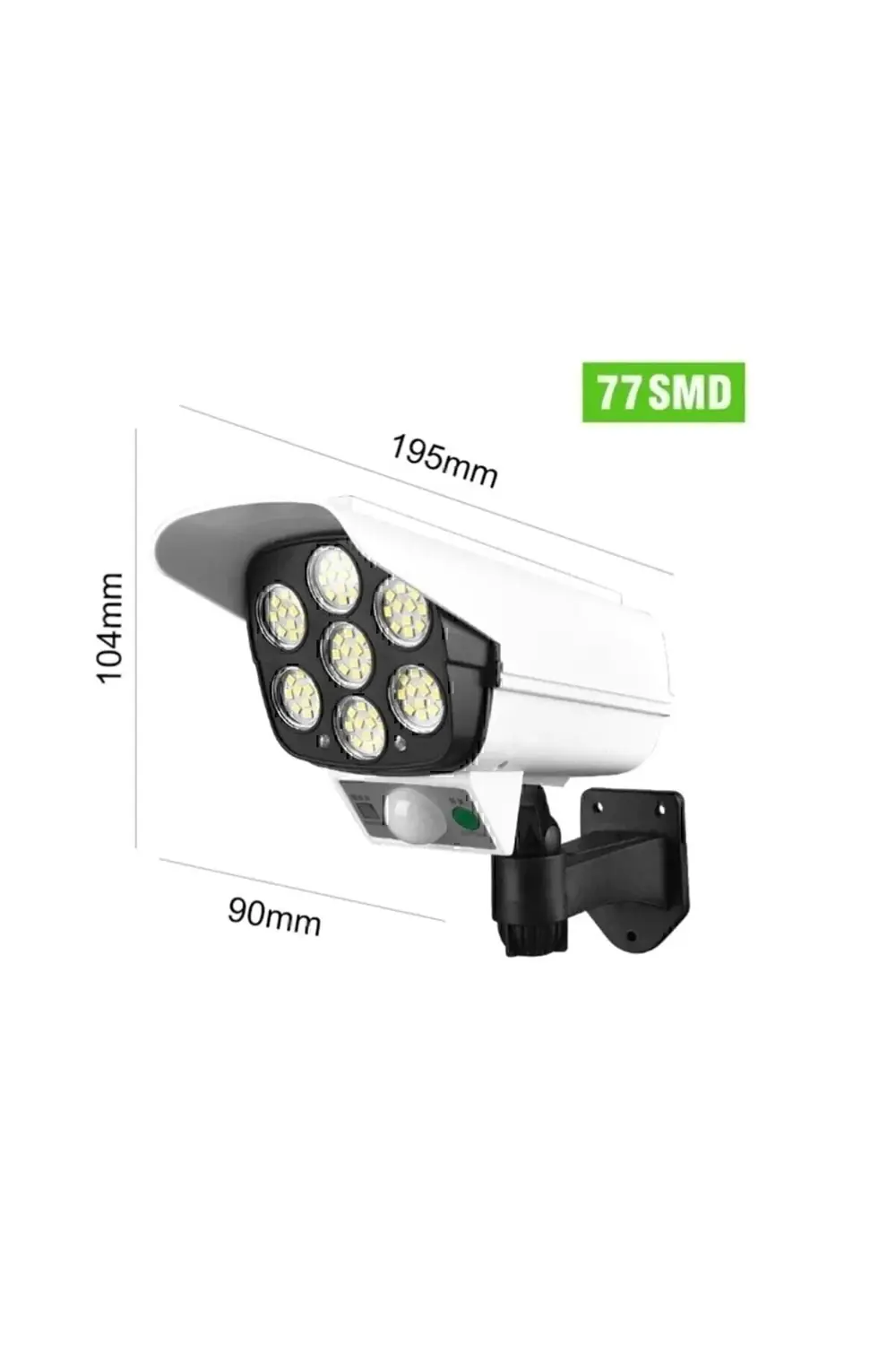 Kamera Görünümlü Hareket Sensörlü Uzaktan Kumandalı Solar Bahçe L