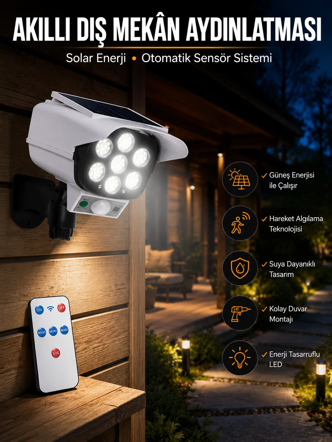 KAMERA GÖRÜNÜMLÜ SOLAR LAMBA