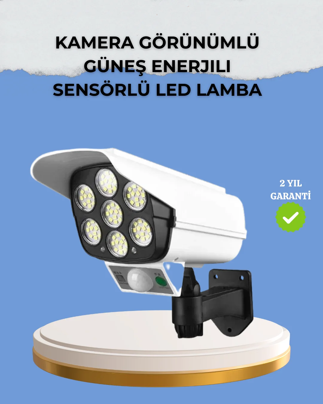 Kamera Görünümlü Solar LED Lamba Hareket Sensörlü Uzaktan Kumandalı Bahçe Duvar Aydınlatması Fiyatı, Yorumları ve Özellikleri