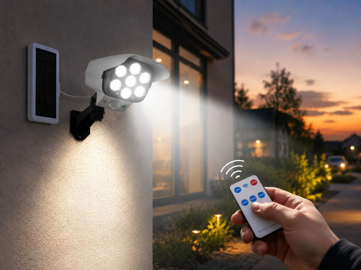 Solar Hareket Sensörlü Kamera Görünümlü Dış Mekan LED Lamba Solar Hareket Sensörlü Kamera Görünümlü Dış Mekan LED Lamba