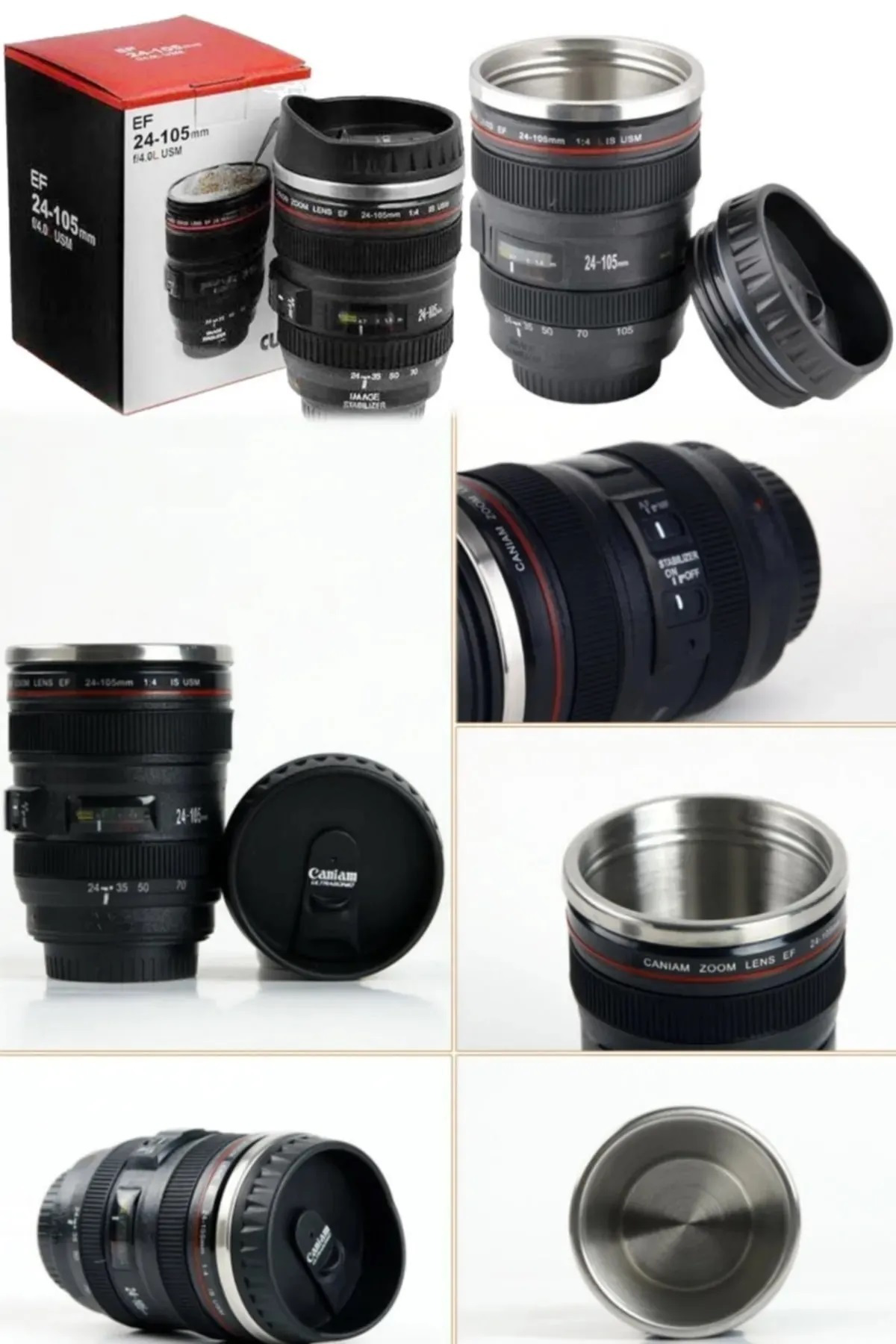 Kamera Lens Lensi Objektif Görünümlü Çay Kahve Bitki Çayı Vb. Ter