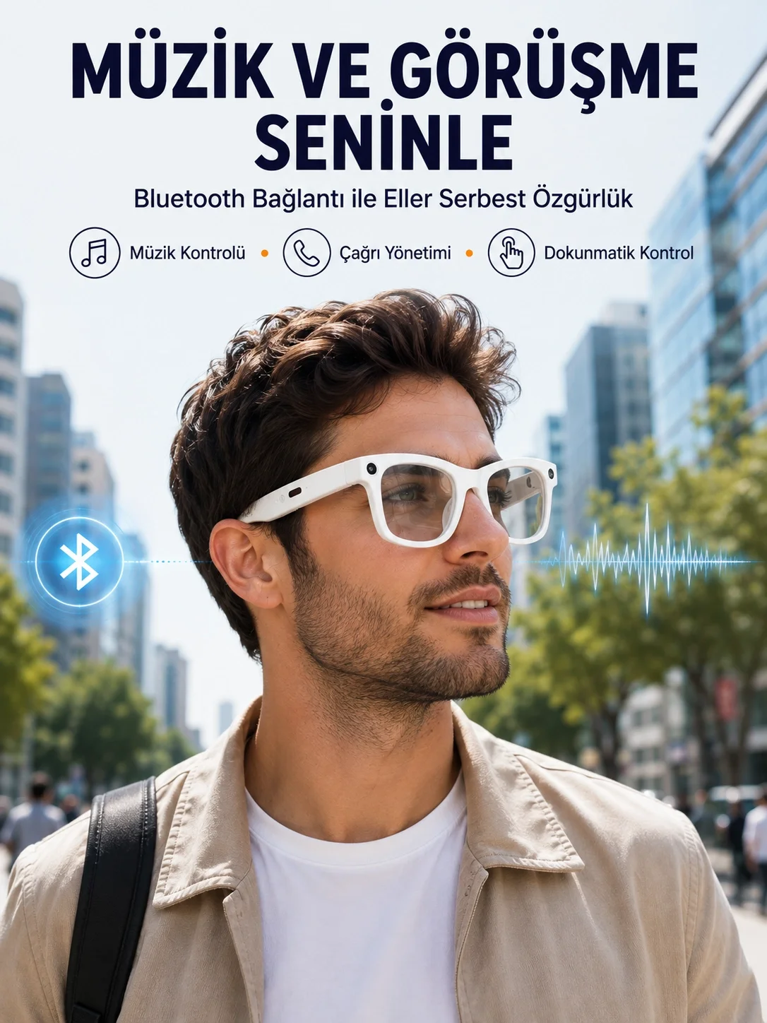 Kameralı Akıllı Gözlük Bluetooth Telefon Görüşmeli Video Fotoğraf Kayıtlı AI Çeviri Destekli Dokunmatik Kontrollü Kameralı Akıllı Gözlük Bluetooth Telefon Görüşmeli Video Fotoğraf Kayıtlı AI Çeviri Destekli Dokunmatik Kontrollü