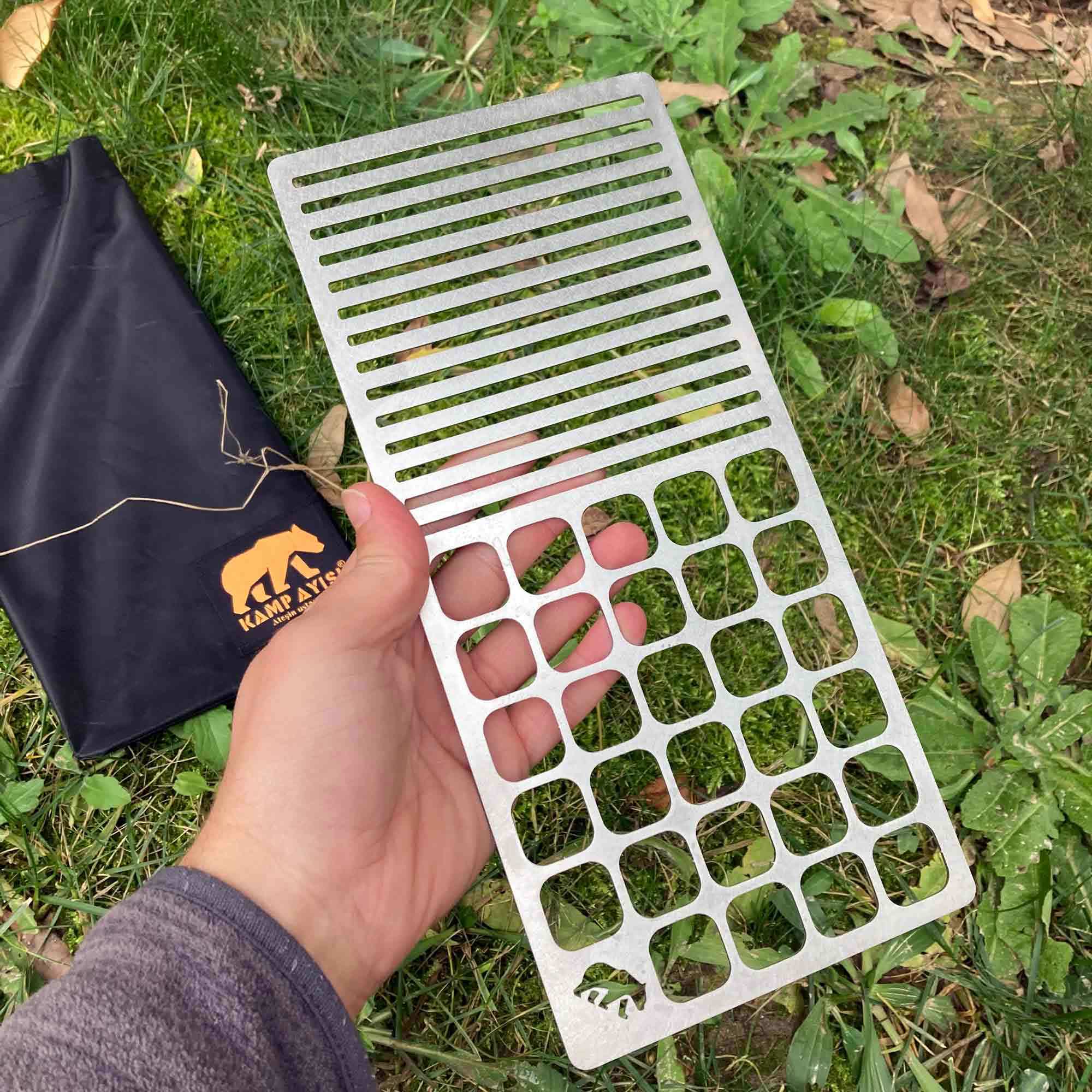 Kamp Ayısı ® Duowire™: Dikdörtgen Bushcraft İzgara Teli 