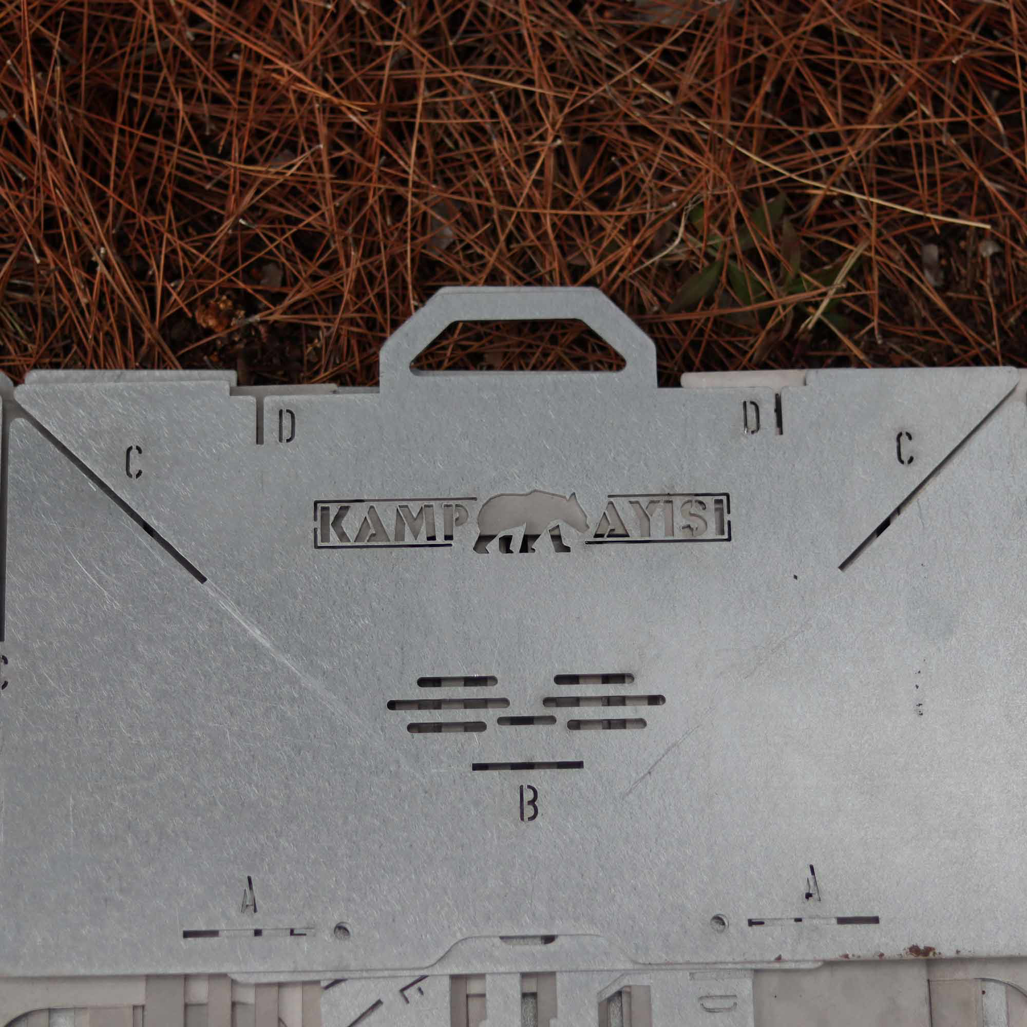 Kamp Ayısı® GrillFish™ Katlanır Özel Kutulu 2mm Galvaniz Çelik Ba