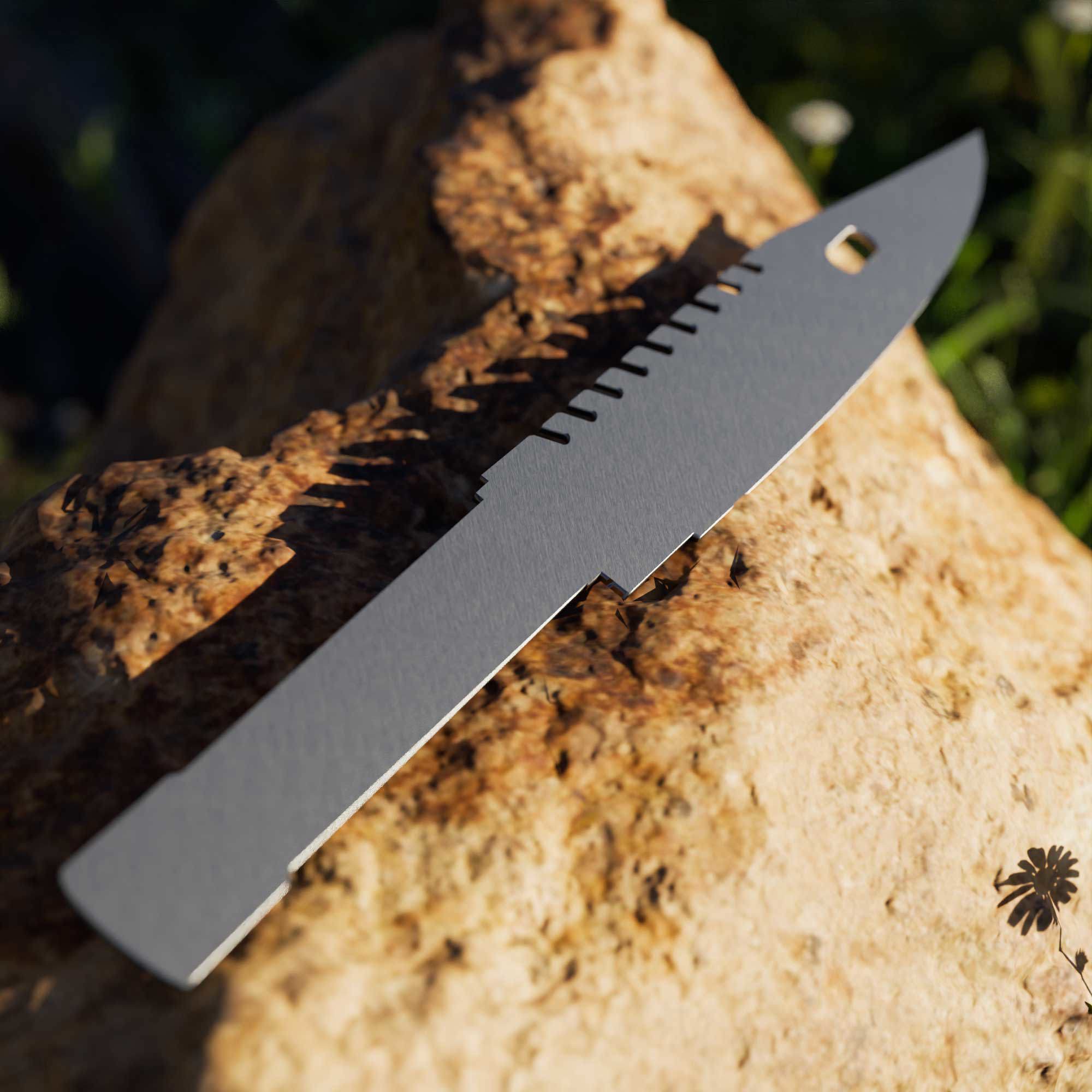 Kamp Ayısı ® Hunter™ Bıçak Stili Bushcraft Mızrak Ucu 