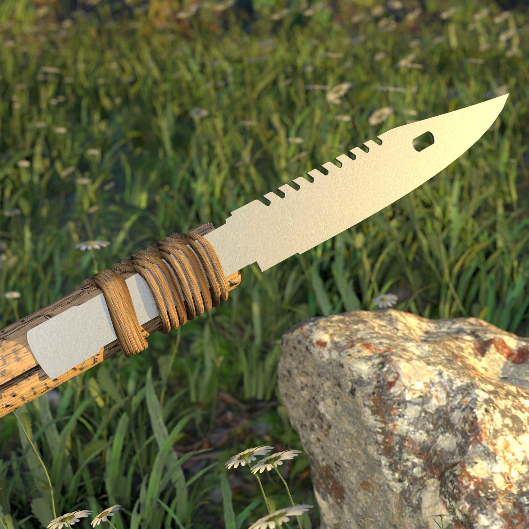 Kamp Ayısı ® Hunter™ Bıçak Stili Bushcraft Mızrak Ucu 