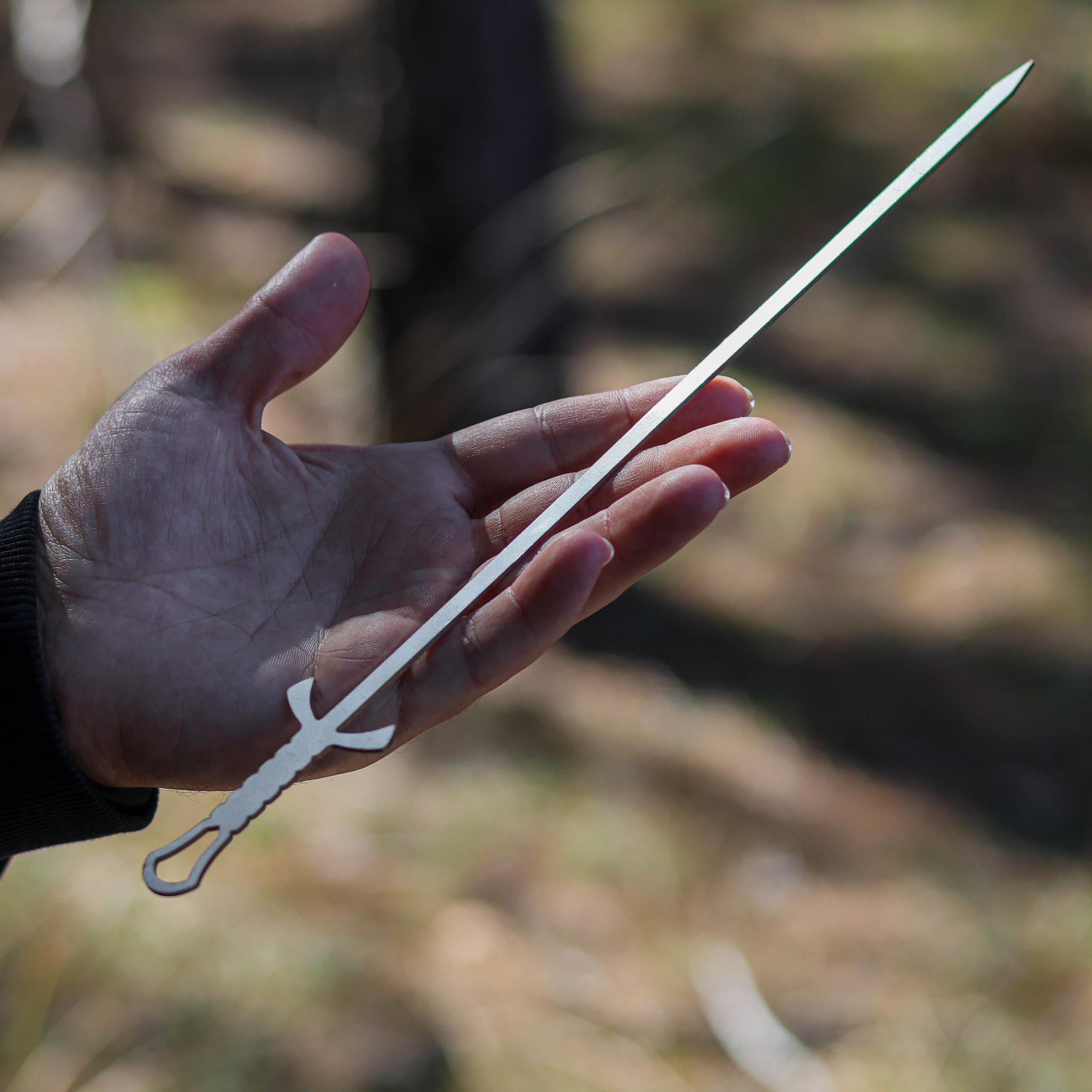 Kamp Ayısı ® Klinga Bbq™ 6 Adet Paslanmaz Çelik Mangal Şişi 