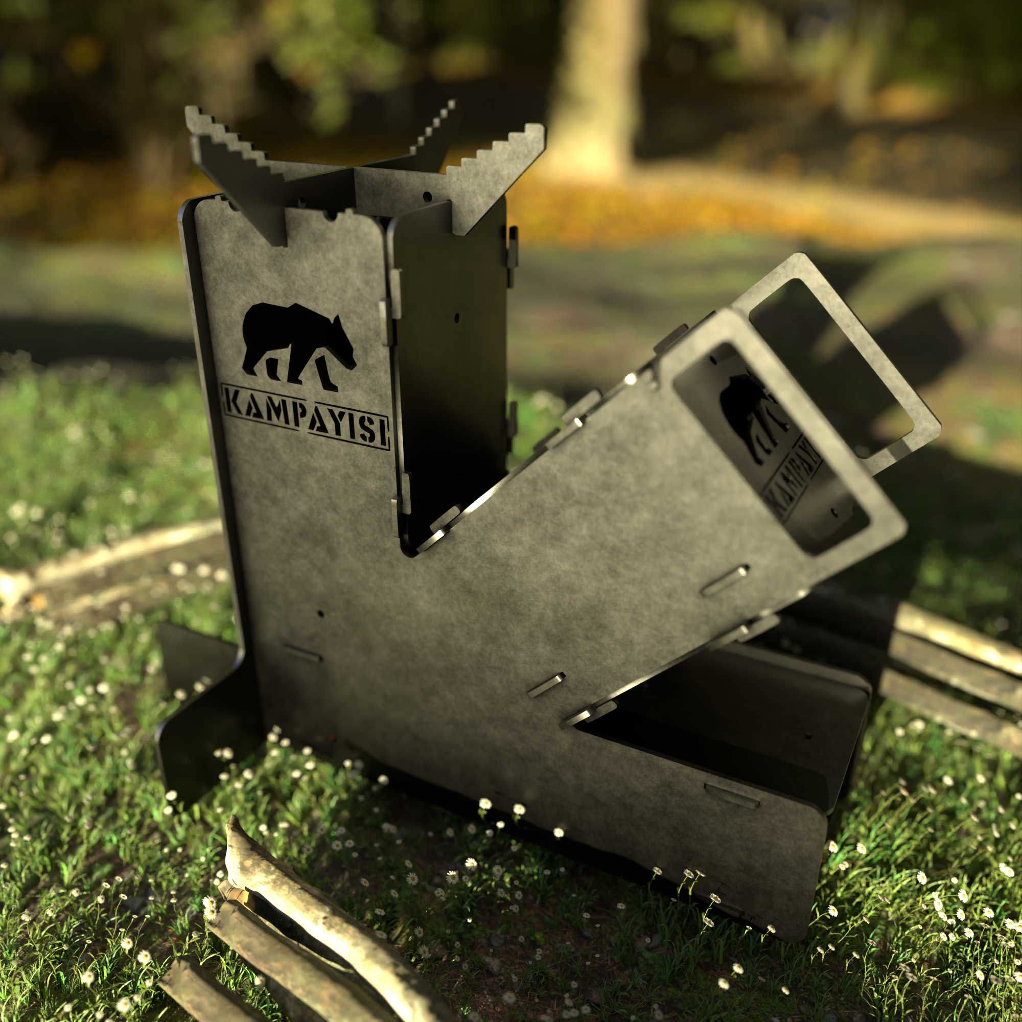 Kamp Ayisi ® Nordifyr™ Roket Soba: Katlanabilir Taşima Çantali Kam Kamp Ayisi ® Nordifyr™ Roket Soba: Katlanabilir Taşima Çantali Kam