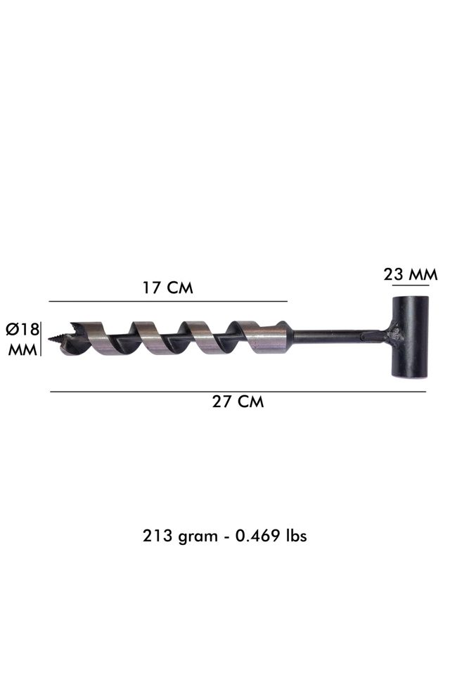 Kamp Ayisi ® Nordic™ Delme Çapi 18 Mm - Bushcraft İsveç El Burgusu