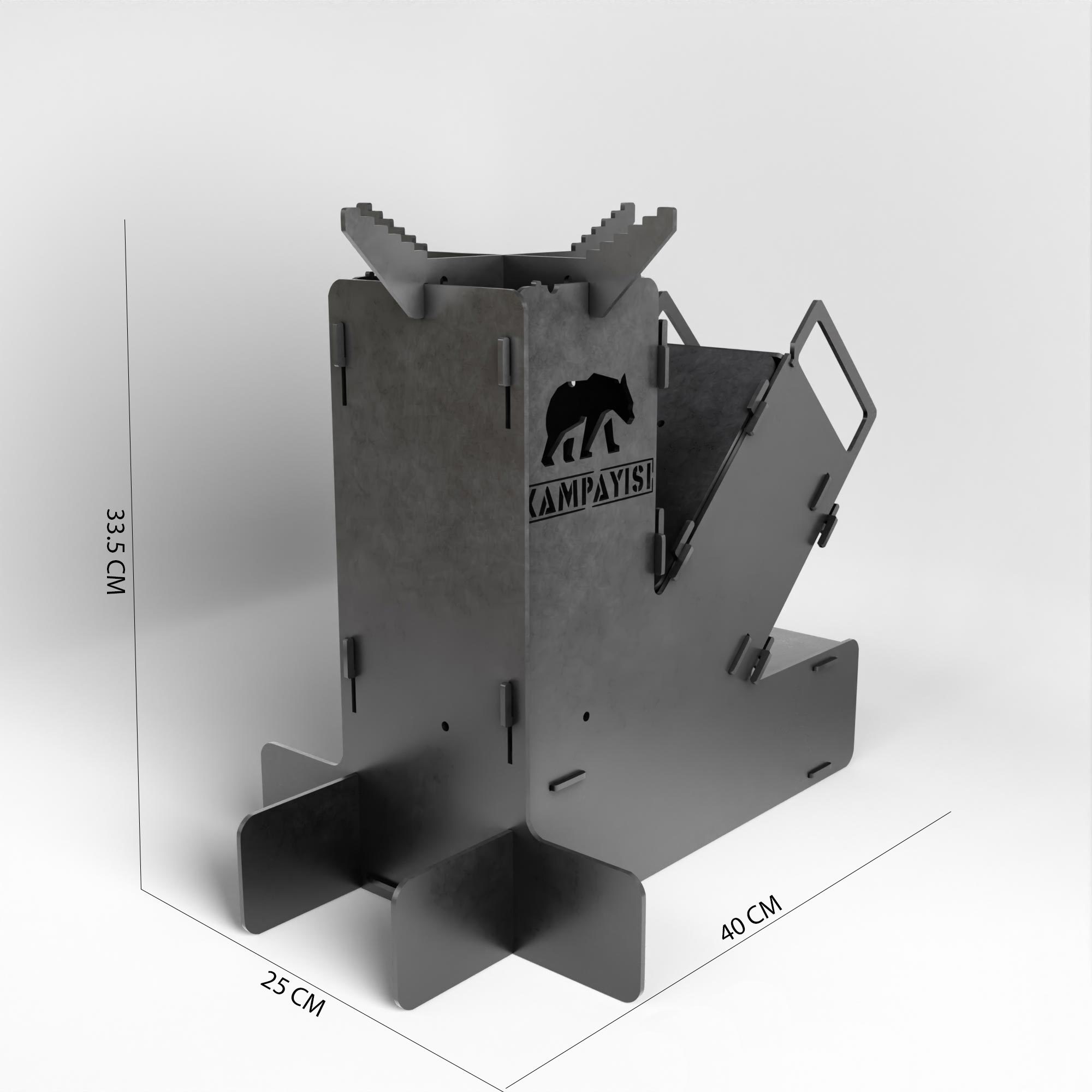 Kamp Ayisi ® Nordifyr™ Roket Soba: Katlanabilir Taşima Çantali Kam Kamp Ayisi ® Nordifyr™ Roket Soba: Katlanabilir Taşima Çantali Kam