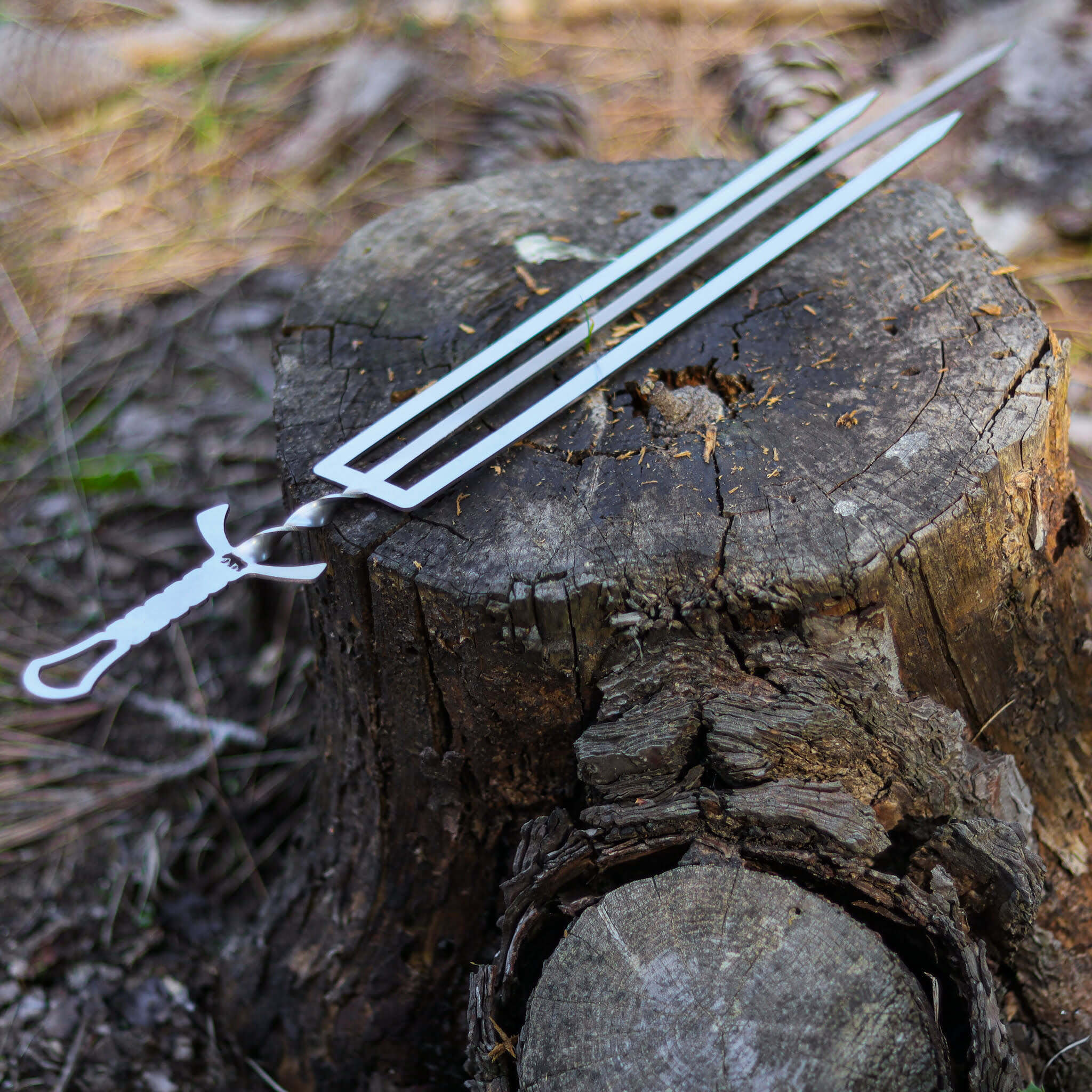 Kamp Ayısı ® Sai™ 3'Lü Paslanmaz Çelik Büyük Et Ve Tavuk Şişi 