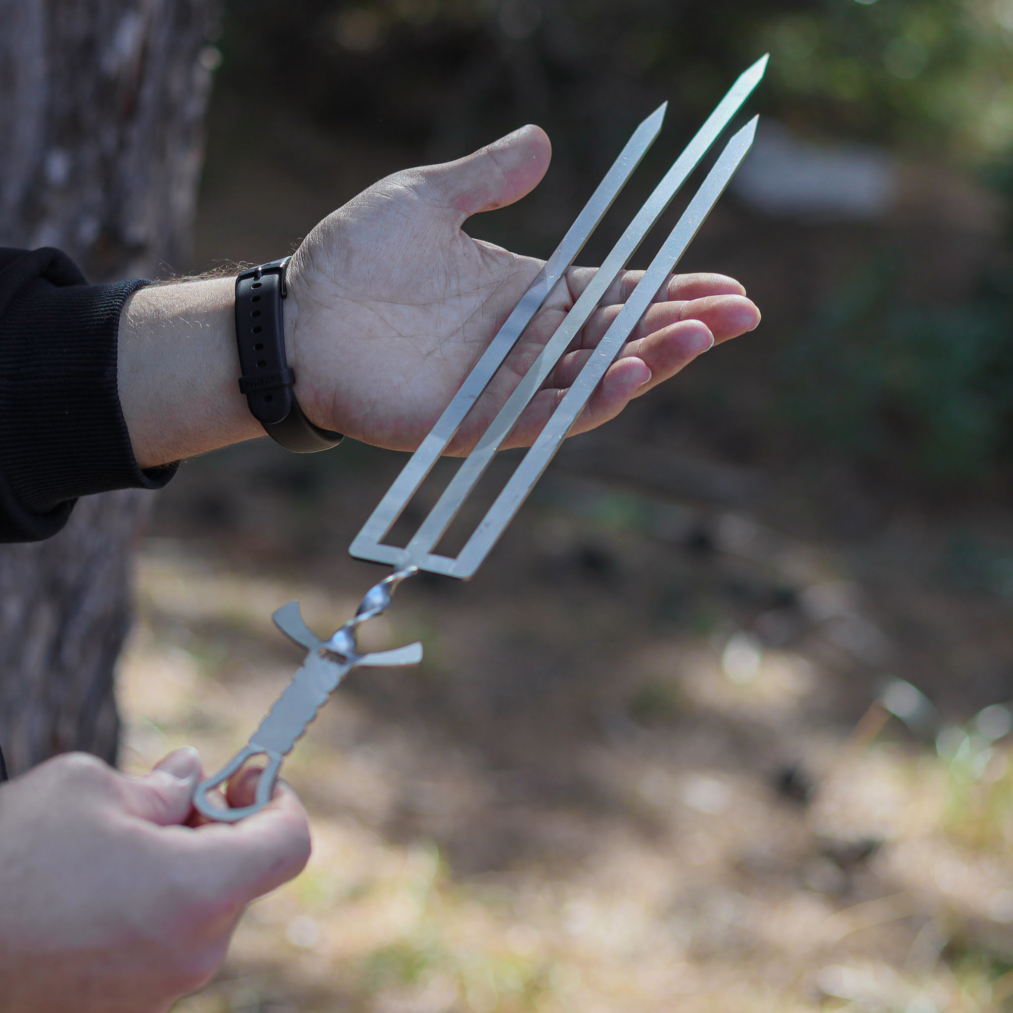 Kamp Ayısı ® Sai™ 3'Lü Paslanmaz Çelik Büyük Et Ve Tavuk Şişi 