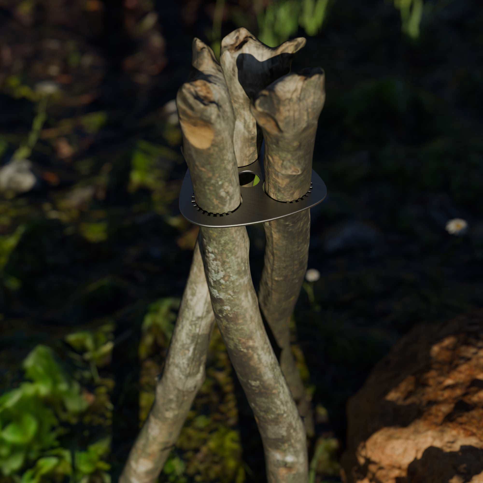 Kamp Ayisi ® Woodcraft™ Ayarlanabilir Karabinali Zincirli Üç Ayak 