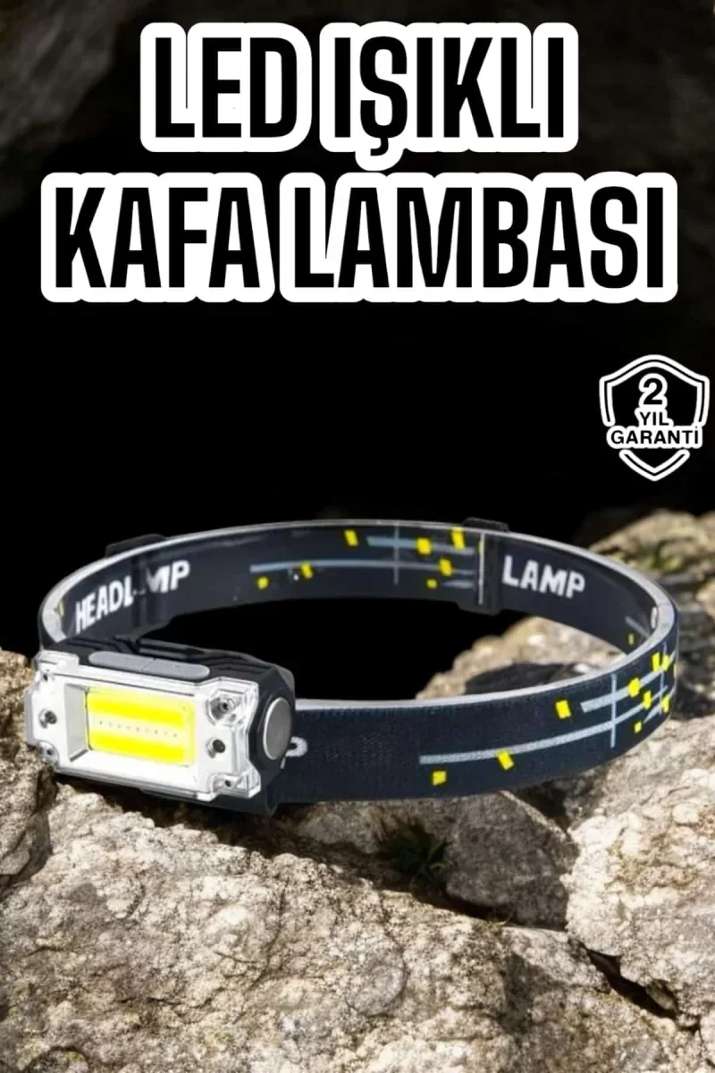 Kamp Feneri Balıkçı Feneri Başlıklı Suya Dayanıklı Kafa Lambası - Lisinya