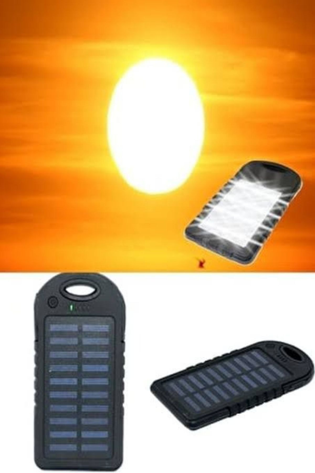 Kamp İçin Uygun Sınırsız Kullanım Solar Enerjili Powerbank 10000 