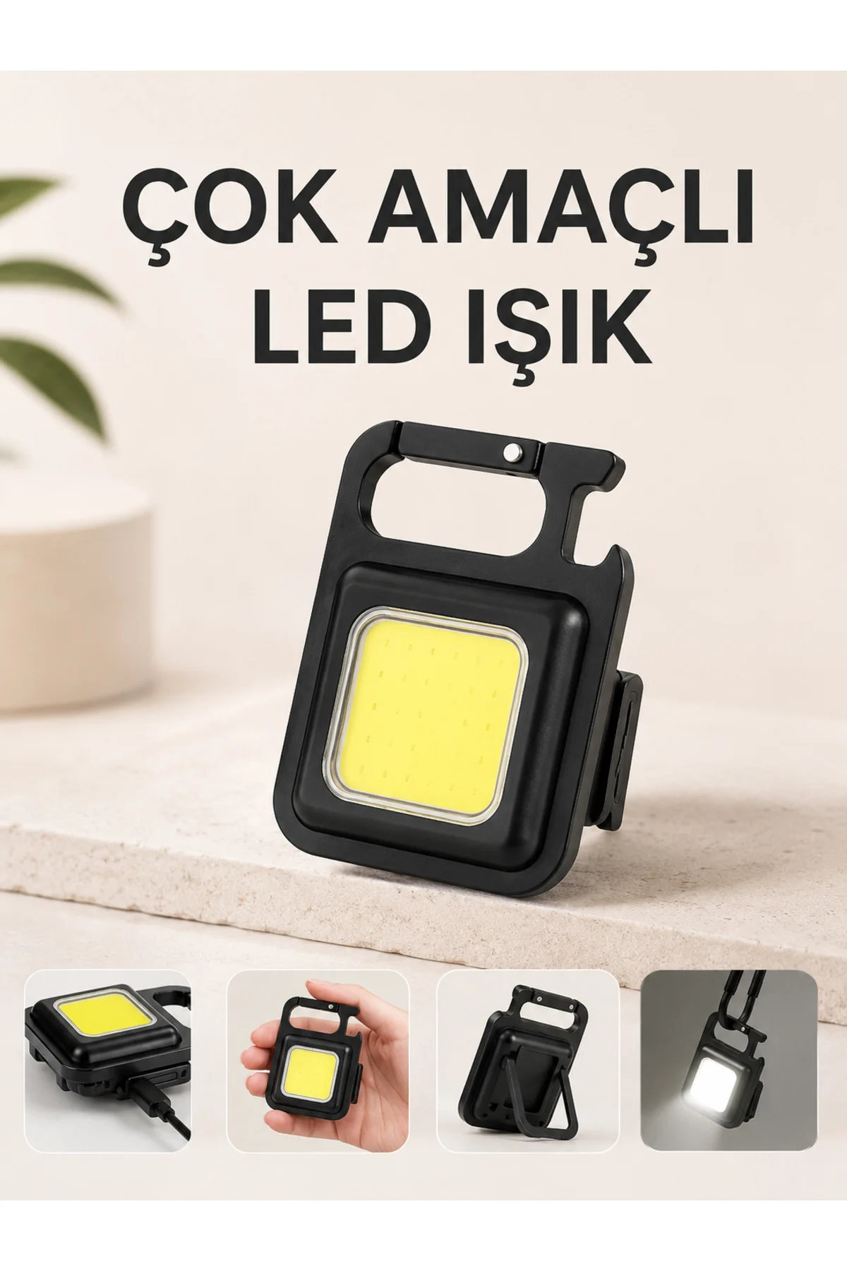 Kamp Işığı Çok Fonksiyonlu Taşınabilir Anahtarlık Kapak Açma Many