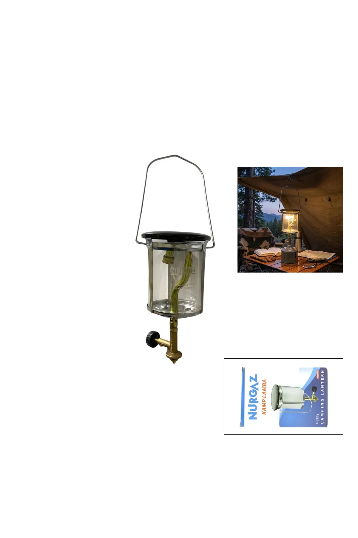 Kamp Lambası (Tüp Üstü) - 300W Aygaz Dar Musluk Uyumlu Kamp Lambası (Tüp Üstü) - 300W Aygaz Dar Musluk Uyumlu