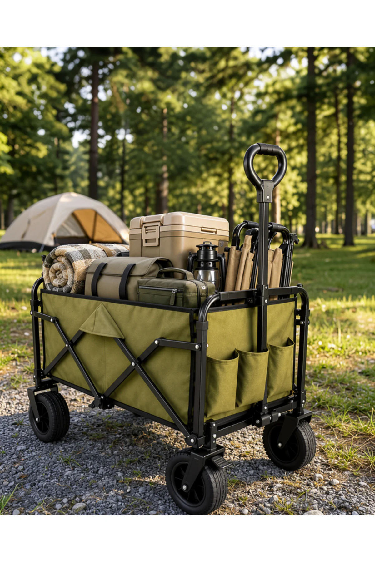 Kamp, Piknik, Plaj ve Alışveriş İçin Çok Amaçlı Katlanabilir Wagon Kamp, Piknik, Plaj ve Alışveriş İçin Çok Amaçlı Katlanabilir Wagon