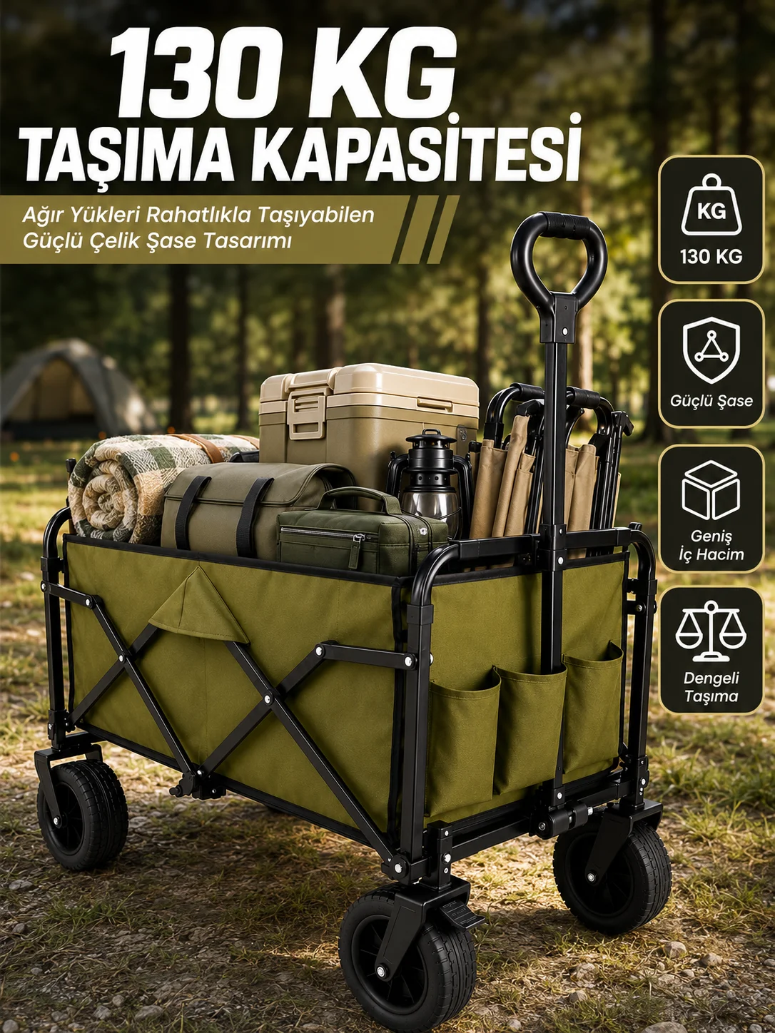 Kamp, Piknik, Plaj ve Alışveriş İçin Çok Amaçlı Katlanabilir Wagon Fiyatı, Yorumları ve Özellikleri