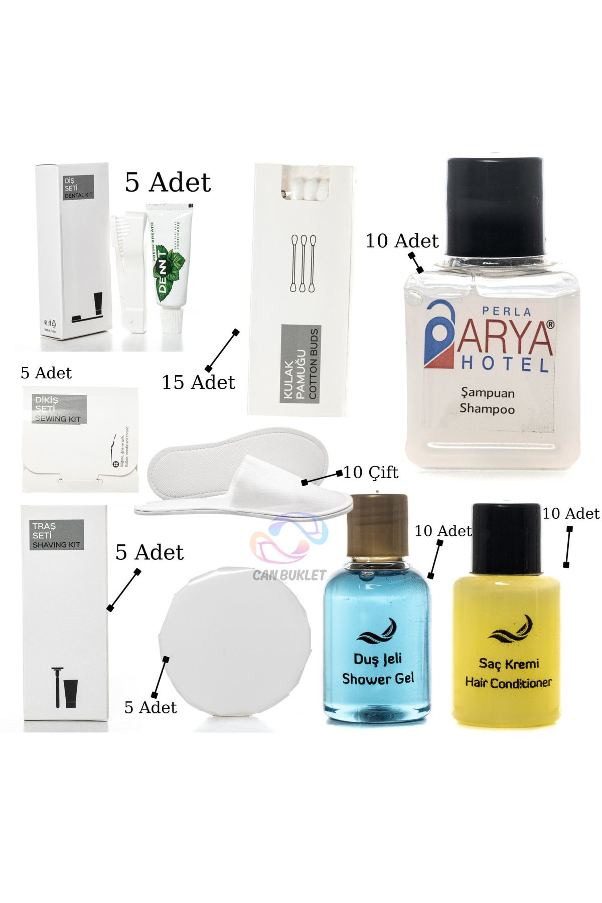 Can Buklet Kamp Tatil Ve Seyahat İçin Kişisel Bakım Ve Seyahat Seti