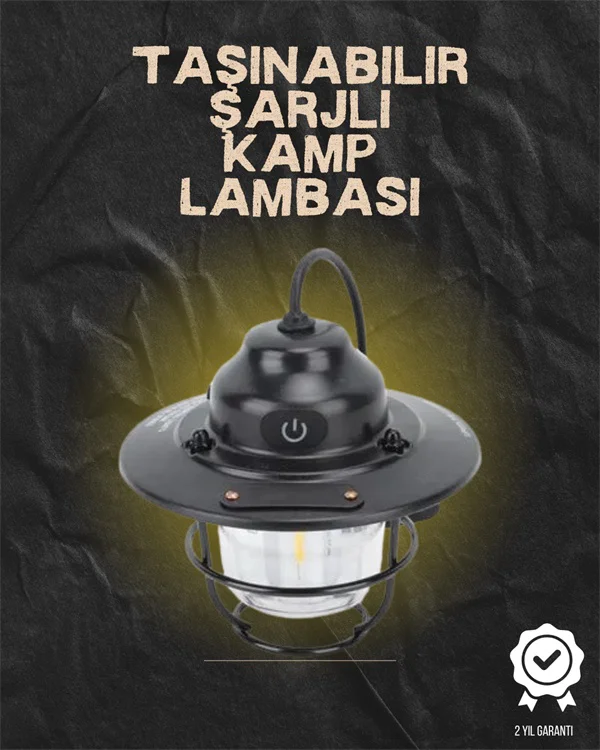 Kamp Ve Bahçe İçin Retro Led Fener Sıcak Işık, Uzun Ömürlü Batary