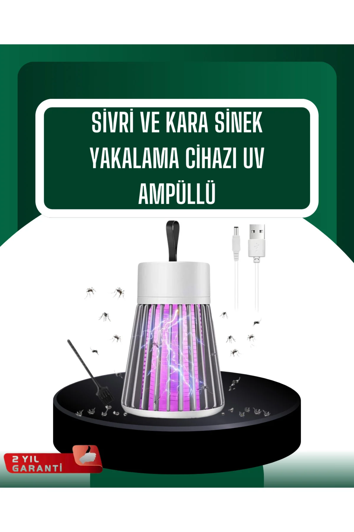 Kamp ve Bahçe İçin Şarjlı Böcek Kovucu Lamba