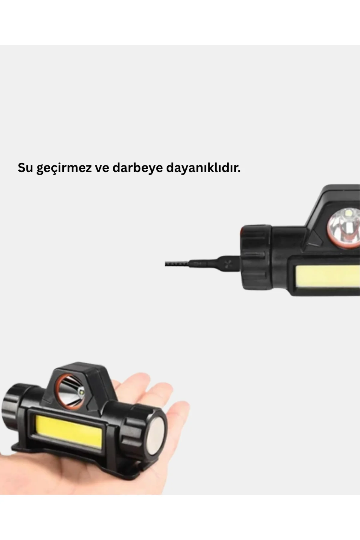 Kamp ve Doğa İçin Şarjlı LED Baş Feneri – Mıknatıslı, Su Geçirmez
