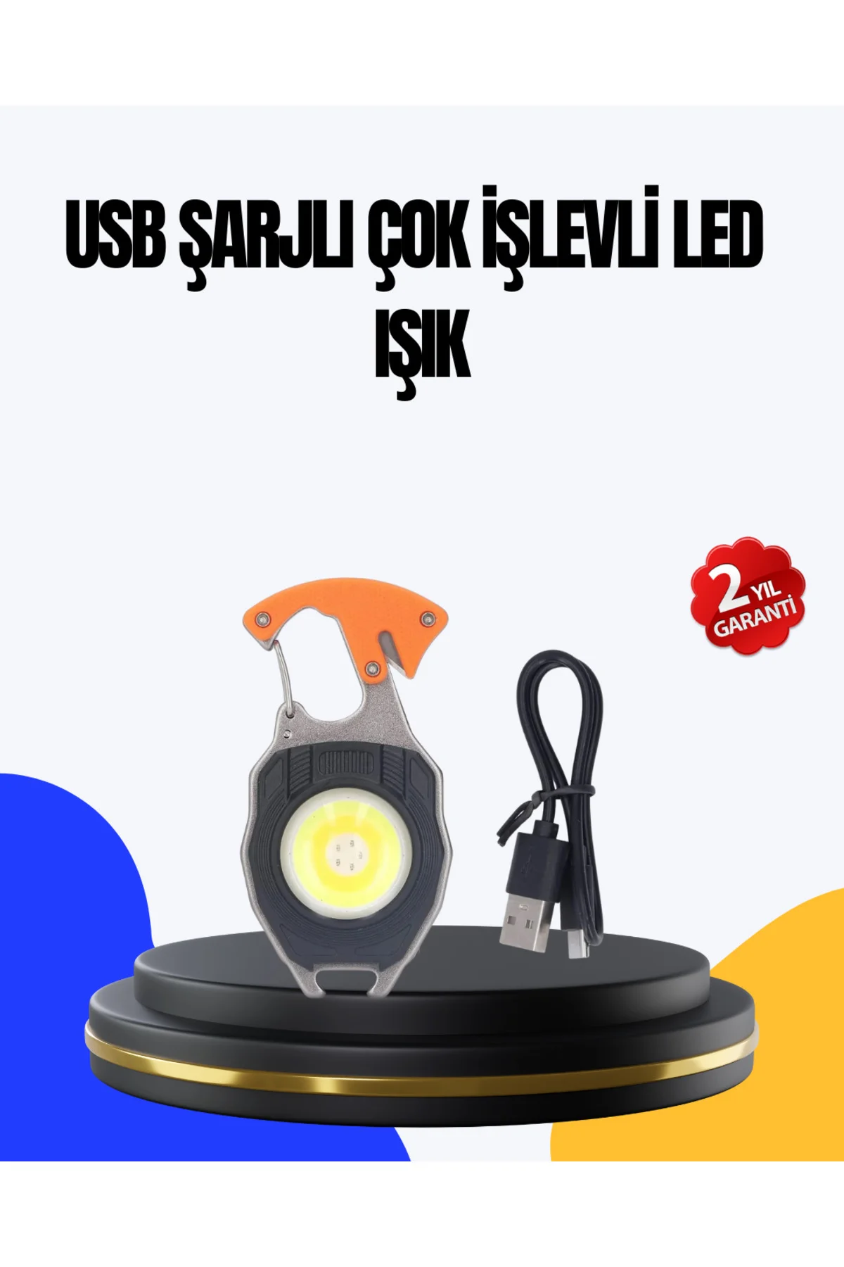 Kamp ve Doğa Yürüyüşü İçin Çok Fonksiyonlu Fener