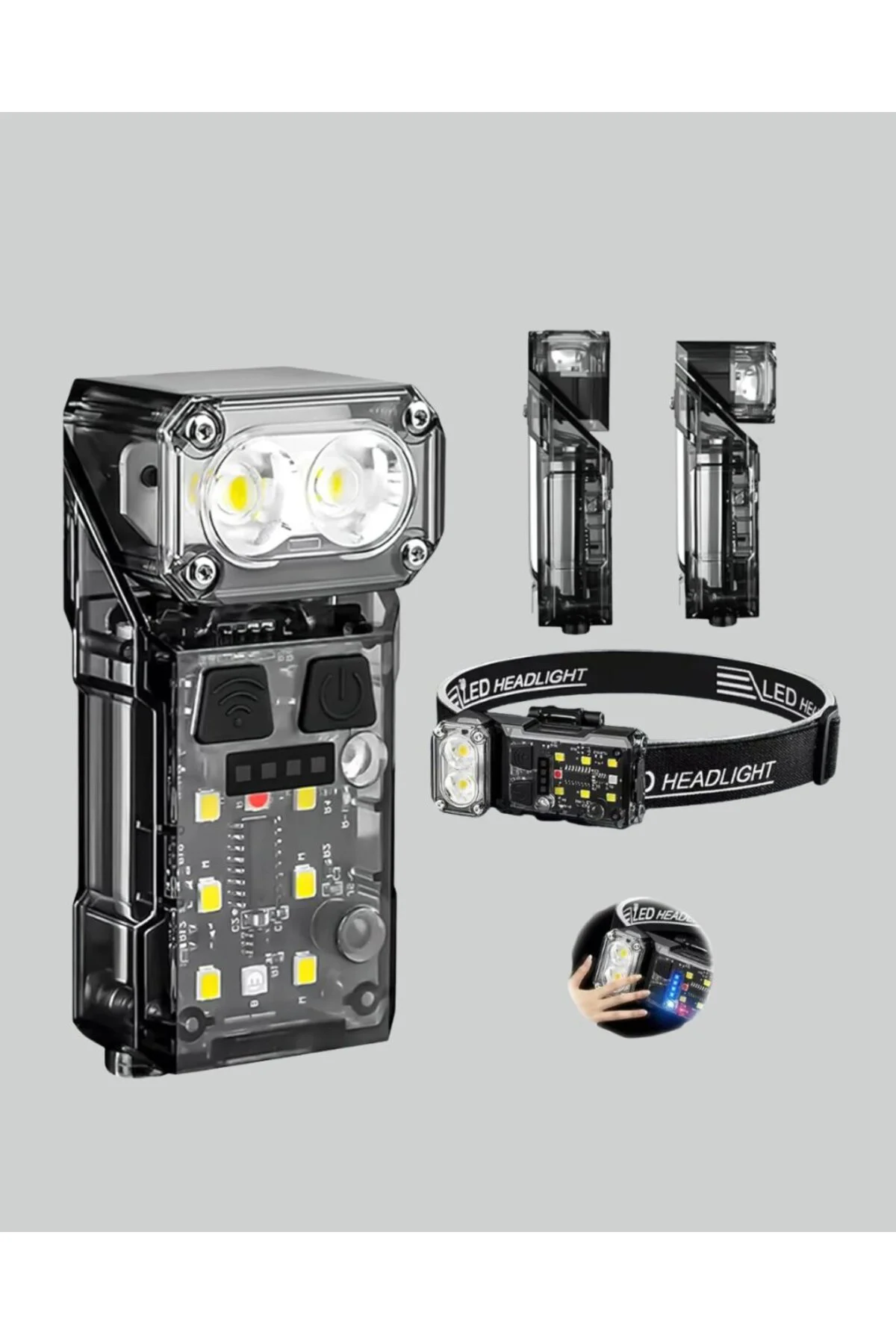 Kamp Ve Outdoor İçin Led Far 10 Saat Pil Sensörlü Manyetik