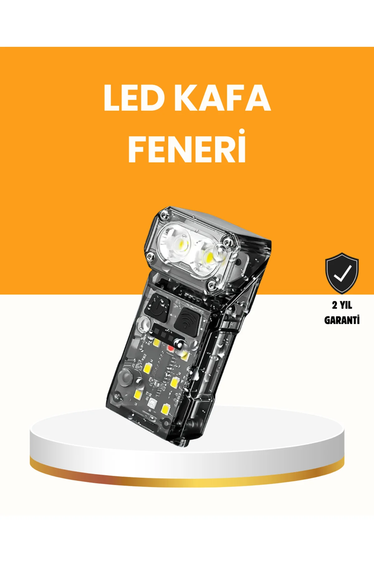 Kamp ve Outdoor İçin LED Far 10 Saat Pil Sensörlü Manyetik