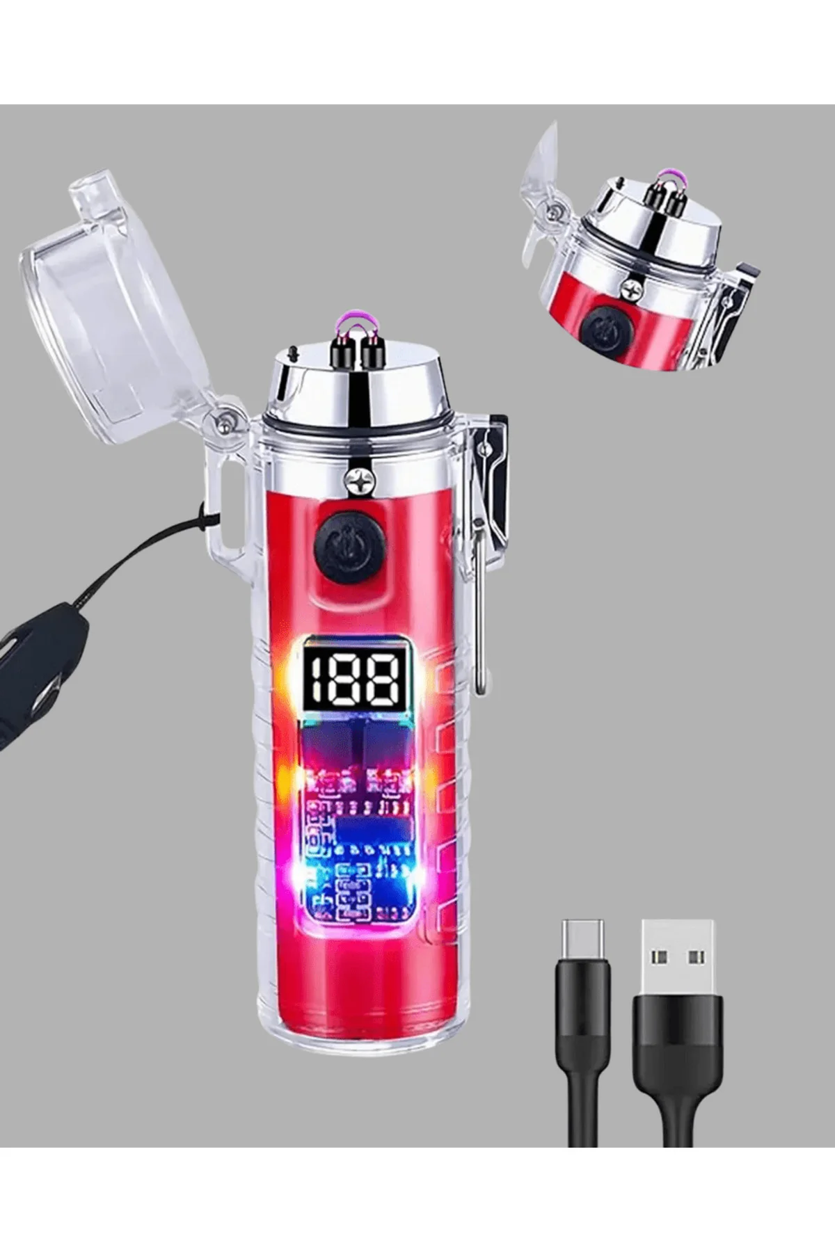 Kamp Ve Outdoor İçin Çok Amaçlı Çakarlı Elektronik Çakmak Kamp Ve Outdoor İçin Çok Amaçlı Çakarlı Elektronik Çakmak - Görsel 2