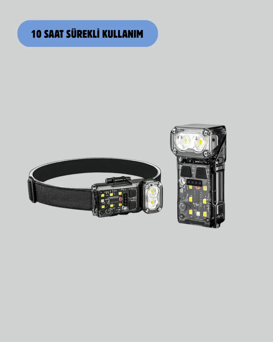 Kamp ve Outdoor İçin LED Far 10 Saat Pil Sensörlü Manyetik