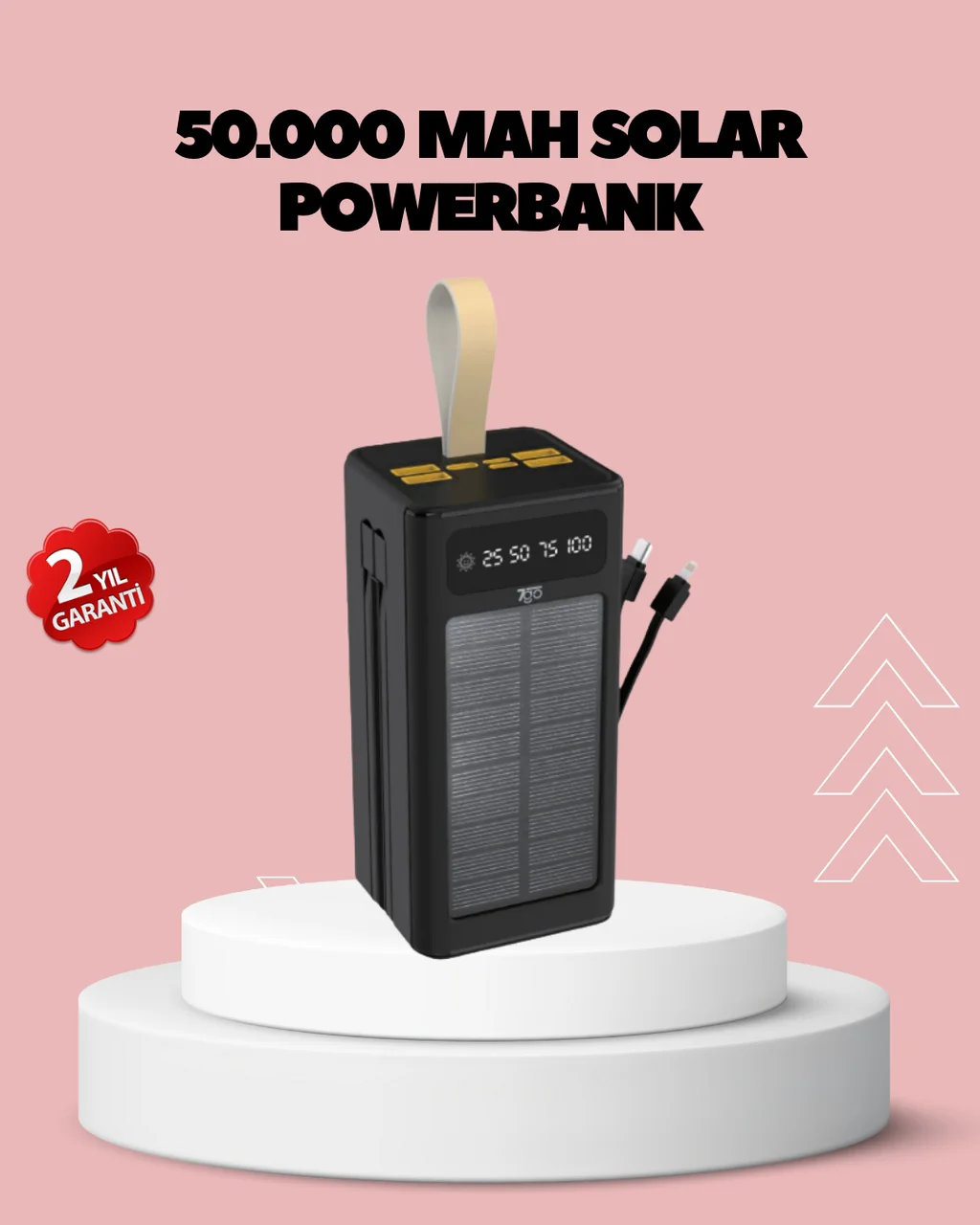 Kamp Ve Outdoor Kullanıma Uygun Güneş Panelli Powerbank Diğer