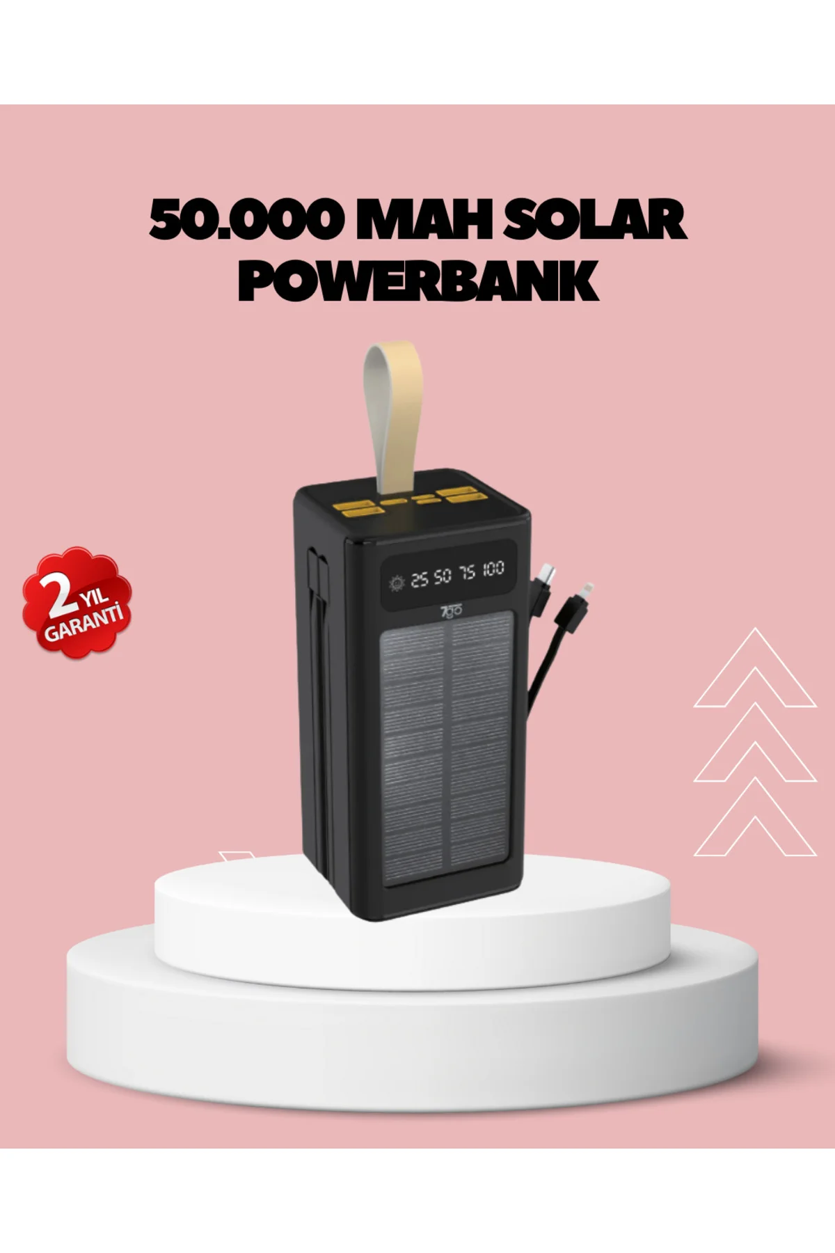 Kamp ve Outdoor Kullanıma Uygun Güneş Panelli Powerbank - ayr2546